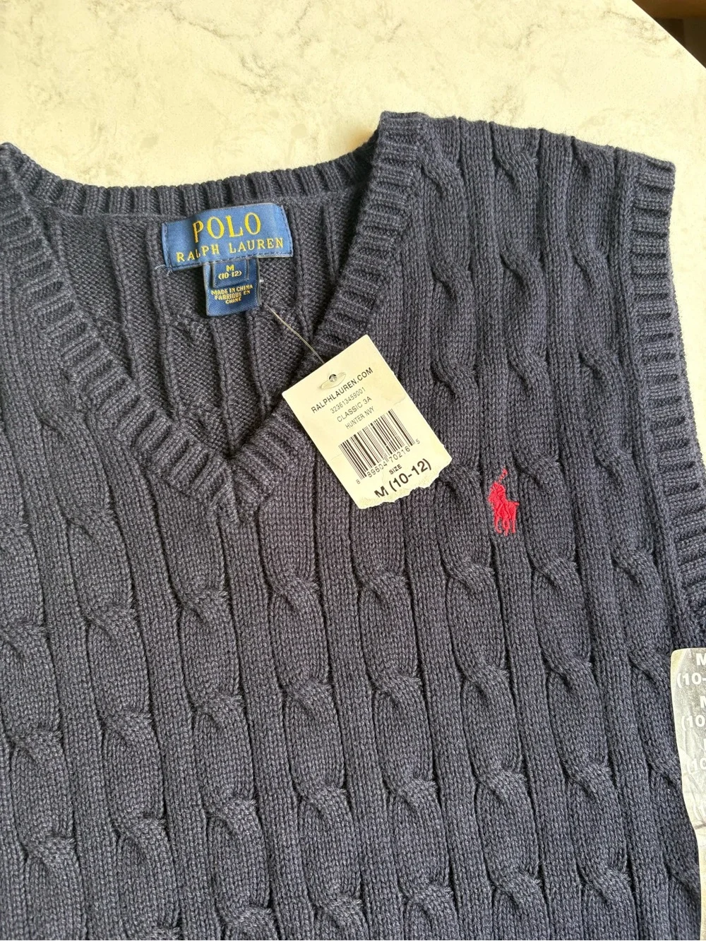 Polo by Ralph Lauren Green and Black Plaid Shawl-Collar Sweater